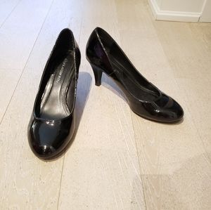 Patent Black pump heels